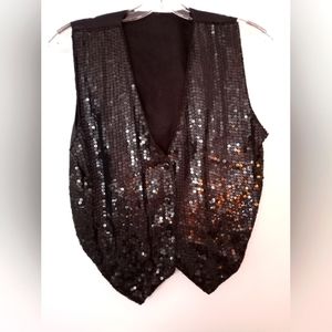 Sleeveless sequin vest (gilet)
